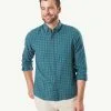 Gazman Casual Double Faced Check Long Sleeve Shirt - Forest -Cheap Gazman Store 1 42803