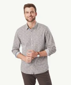 Gazman Tailored Casual Floral Print Long Sleeve Shirt - Autumn