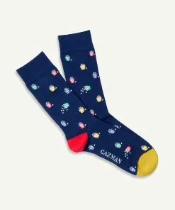 Gazman Non Tight Popcorn Sock - Blue