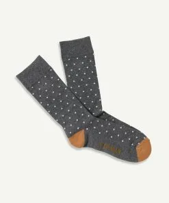 Gazman Non Tight Cushion Dot Sock - CHARCOAL