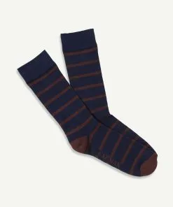 Gazman Non Tight Cushion Stripe Sock - Chocolate