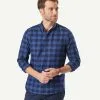 Gazman Tailored Brushed Check Long Sleeve Shirt - Midnight 2 Gazman Tailored Brushed Check Long Sleeve Shirt - Midnight -Cheap Gazman Store 1 44550