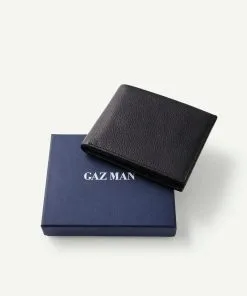 Gazman Leather Tri Fold Wallet - BLACK