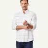 Gazman Casual Oxford Check Long Sleeve Shirt - White 1 Gazman Casual Oxford Check Long Sleeve Shirt - White -Cheap Gazman Store 1 46055