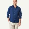 Gazman Pure French Linen Long Sleeve Shirt - Navy -Cheap Gazman Store 1 46116