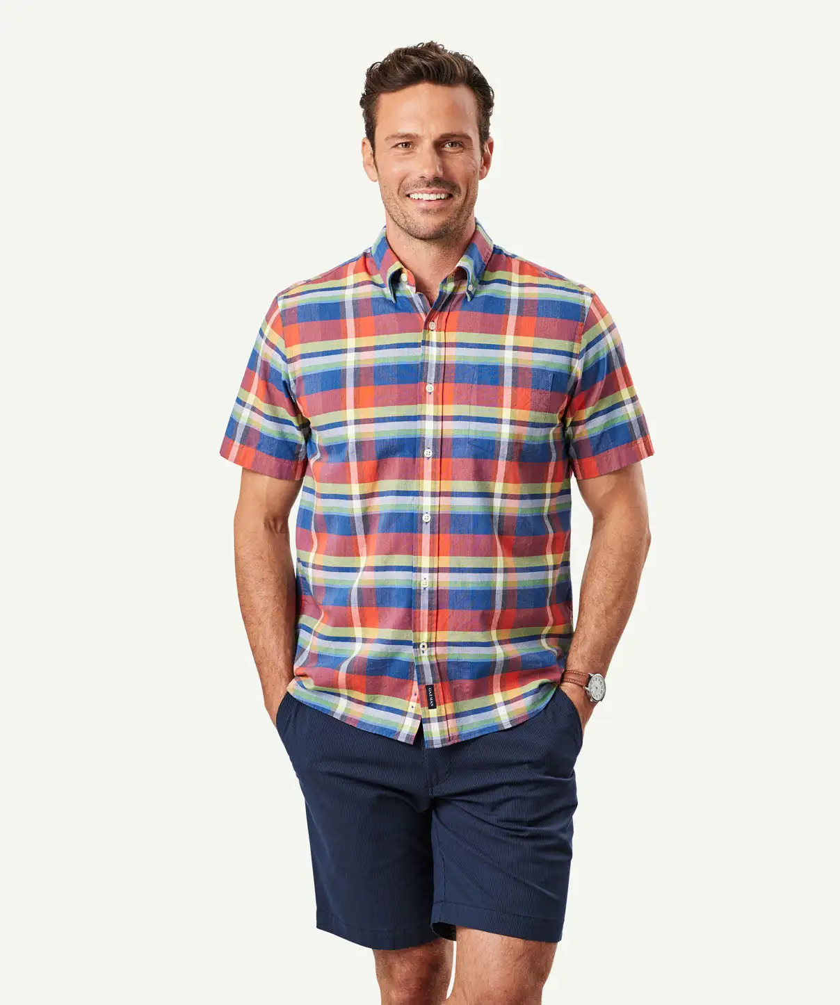 Gazman Casual Multi Check Short Sleeve Shirt - Multi Check 3 Gazman Casual Multi Check Short Sleeve Shirt - Multi Check