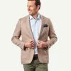 Gazman Linen Herringbone Sports Jacket - Chestnut -Cheap Gazman Store 1 46495