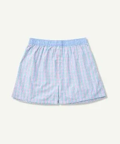 Gazman Check Boxers - Blue