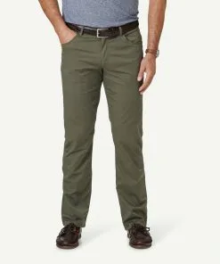 Gazman Featherweight Five Pocket Pants - Khaki