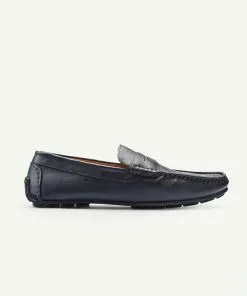 Gazman Leather Driving Shoe - Midnight