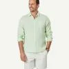 Gazman Pure French Linen Long Sleeve Shirt - Palm -Cheap Gazman Store 1 46879