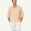 Gazman Pure French Linen Long Sleeve Shirt - Orange 1 Gazman Pure French Linen Long Sleeve Shirt - Orange -Cheap Gazman Store 1 46899