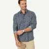 Gazman Casual Floral Dot Print Long Sleeve Shirt - Navy 2 Gazman Casual Floral Dot Print Long Sleeve Shirt - Navy -Cheap Gazman Store 1 46994