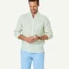Gazman French Linen Stripe Long Sleeve Shirt - Palm -Cheap Gazman Store 1 47021