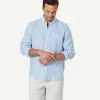 Gazman French Linen Stripe Long Sleeve Shirt - Blue 1 Gazman French Linen Stripe Long Sleeve Shirt - Blue -Cheap Gazman Store 1 47027