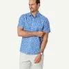 Gazman Linen Blend Cocktail Print Short Sleeve Shirt - French Navy 1 Gazman Linen Blend Cocktail Print Short Sleeve Shirt - French Navy -Cheap Gazman Store 1 47383