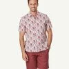 Gazman Linen Blend Pineapple Print Short Sleeve Shirt - Pink -Cheap Gazman Store 1 47424