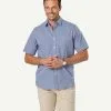 Gazman Easy Care Gingham Short Sleeve Shirt - Navy -Cheap Gazman Store 1 47461