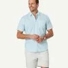 Gazman Casual Coral Print Short Sleeve Shirt - Light Aqua -Cheap Gazman Store 1 47466
