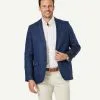 Gazman Linen Herringbone Sports Jacket - Indigo -Cheap Gazman Store 1 47494