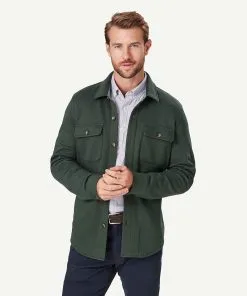 Gazman Comfort Shacket - Khaki