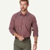Gazman Casual Plaid Check Long Sleeve Shirt - Brick 2 Gazman Casual Plaid Check Long Sleeve Shirt - Brick -Cheap Gazman Store 1 48586