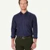 Gazman Easy Care Twill Check Long Sleeve Shirt - Navy -Cheap Gazman Store 1 48594