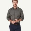 Gazman Authentic Twill Long Sleeve Shirt - Dark Olive 2 Gazman Authentic Twill Long Sleeve Shirt - Dark Olive -Cheap Gazman Store 1 48629