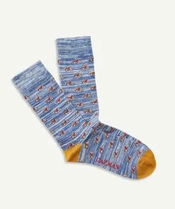 Gazman Non Tight Motorcycle Sock - Denim