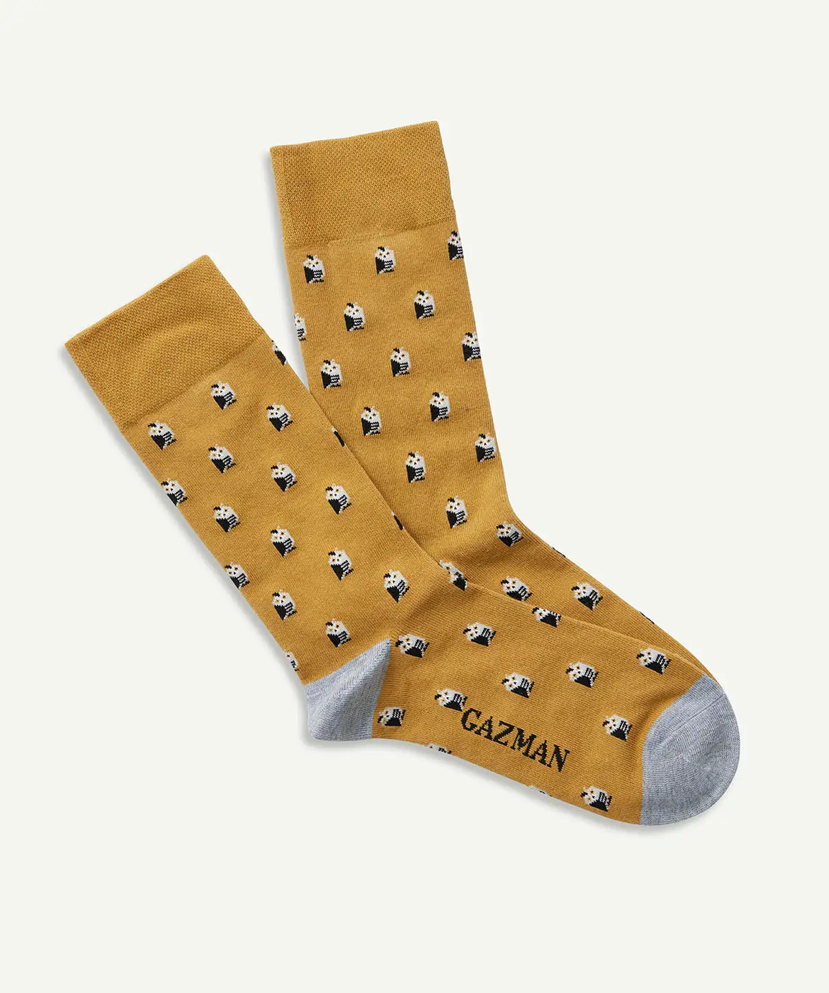Gazman Non Tight Owl Sock - Mineral Yellow 3 Gazman Non Tight Owl Sock - Mineral Yellow