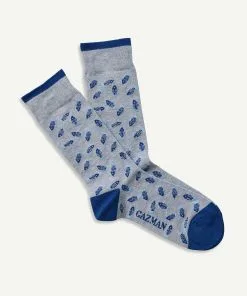 Gazman Non Tight Fish Bone Sock - Grey Marle