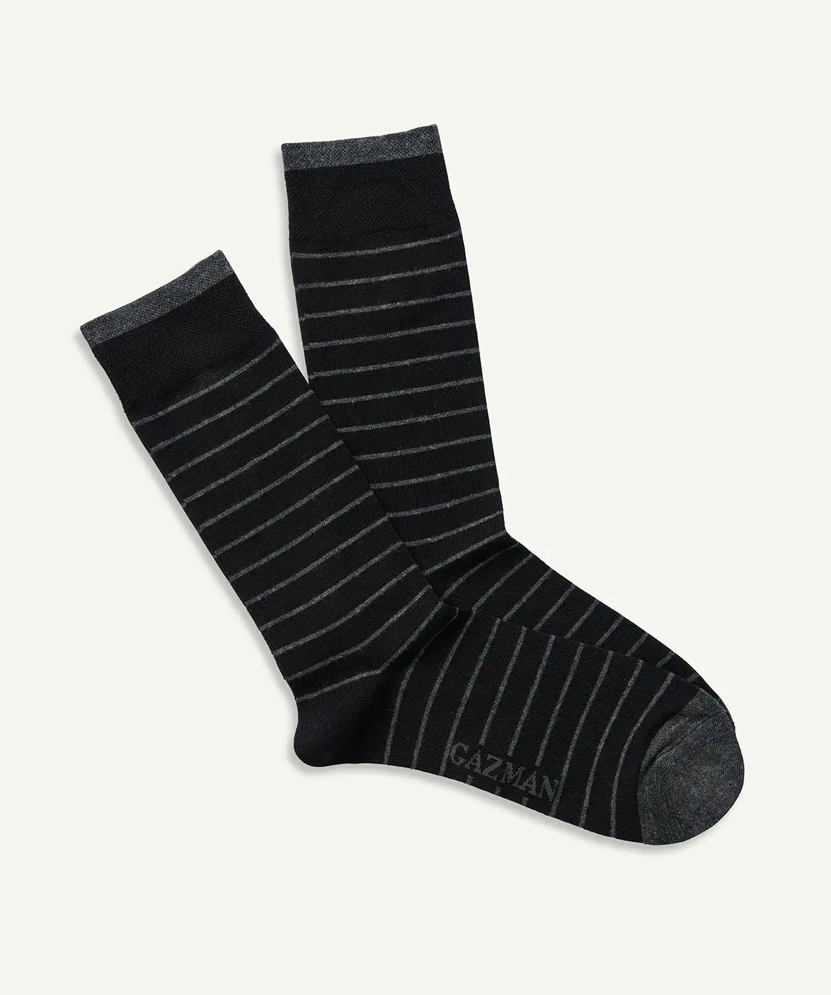 Gazman Non Tight Stripe Sock - Black 3 Gazman Non Tight Stripe Sock - Black
