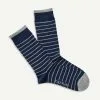 Gazman Non Tight Stripe Sock - Navy -Cheap Gazman Store 1 48713