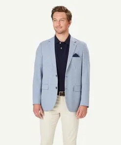 Gazman Performance Houndstooth Sports Jacket - Blue
