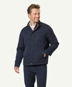 Gazman Modern Quilted Jacket - Navy