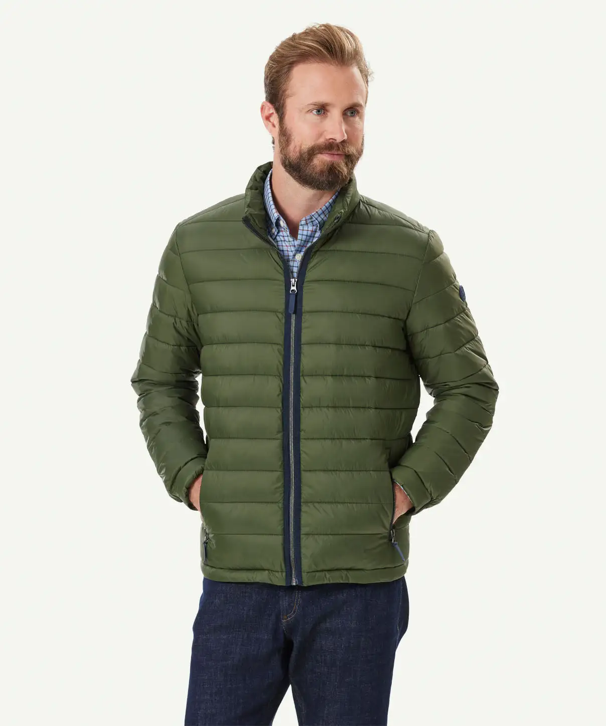 Gazman Lightweight Puffer Jacket - Dark Olive 2 Gazman Lightweight Puffer Jacket - Dark Olive