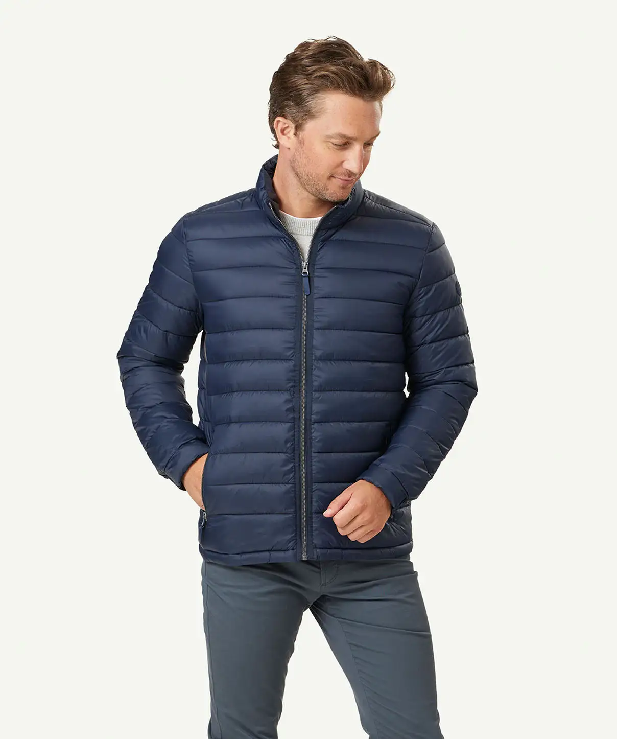 Gazman Lightweight Puffer Jacket - Navy 3 Gazman Lightweight Puffer Jacket - Navy