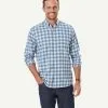 Gazman Brushed Twill Melange Check Long Sleeve Shirt - Slate 1 Gazman Brushed Twill Melange Check Long Sleeve Shirt - Slate -Cheap Gazman Store 1 49943