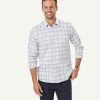Gazman Brushed Twill Ombre Check Long Sleeve Shirt - White 2 Gazman Brushed Twill Ombre Check Long Sleeve Shirt - White -Cheap Gazman Store 1 49995