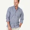 Gazman Easy Care Oxford Check Long Sleeve Shirt - Navy -Cheap Gazman Store 1 036f2d3c 10c9 47fe be96 980c7dc729e2