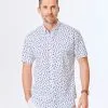 Gazman Tailored Fit Floral Short Sleeve Shirt - White -Cheap Gazman Store 1 03c65a57 06ce 439e b9c2 f11b91763599