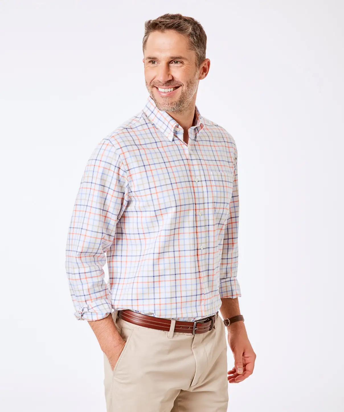Gazman Easy Care Oxford Check Shirt - Multi Check 3 Gazman Easy Care Oxford Check Shirt - Multi Check