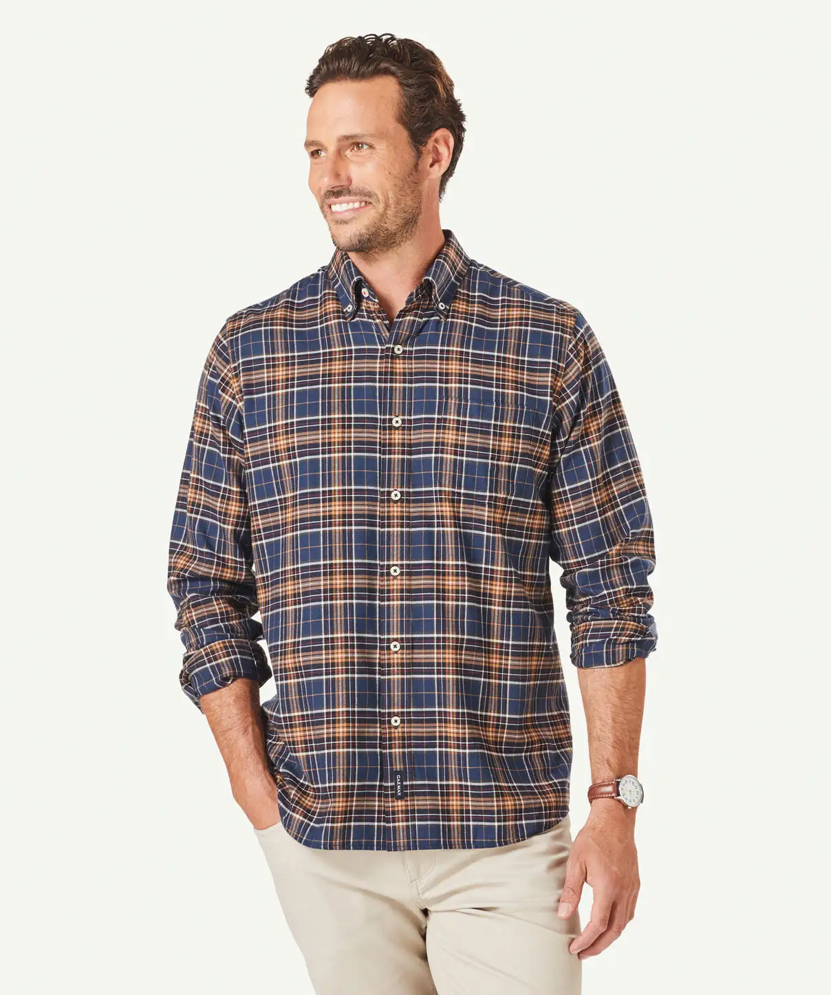 Gazman Brushed Multi Twill Check Long Sleeve Shirt - Multi Check 3 Gazman Brushed Multi Twill Check Long Sleeve Shirt - Multi Check