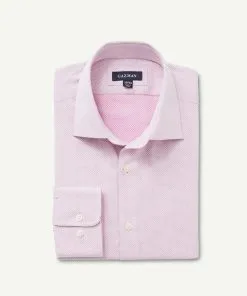 Gazman Easy Care Dobby Business Shirt - Pink