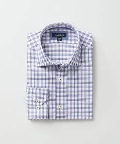 Gazman Easy Care Twill Check Business Shirt - Multi Check