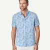 Gazman Linen Blend Vacation Print Short Sleeve Shirt - Marine Blue -Cheap Gazman Store 1 1d04d490 9d3f 4b28 9f0f f8665be949c9