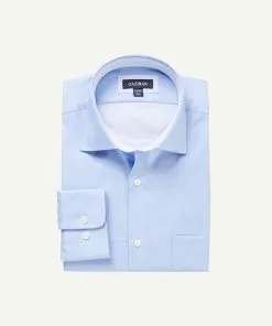 Gazman Easy Care Twill Business Shirt - Sky Blue