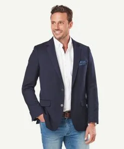 Gazman Performance Stretch Sports Jacket - Navy
