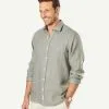 Gazman Linen Plain Long Sleeve Shirt - Khaki -Cheap Gazman Store 1 2acf5a20 65e9 41a3 af33 49d60a941c70