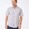 Gazman Dash Print Short Sleeve Shirt - White